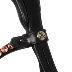 Brida Ninfea de cuero de ternera Acavallo Negro
