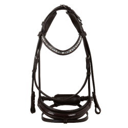 Bridon Damigella de cuero de ternera Acavallo Marrón / marrón