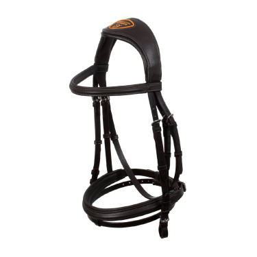 Brida de cuero de becerro Guernica Acavallo Marrón oscuro Marr&amp;oacute;n