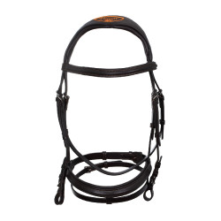 Brida de cuero de becerro Guernica Acavallo Marrón oscuro Marr&amp;oacute;n