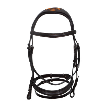 Brida de cuero de becerro Guernica Acavallo Marrón oscuro Marr&amp;oacute;n