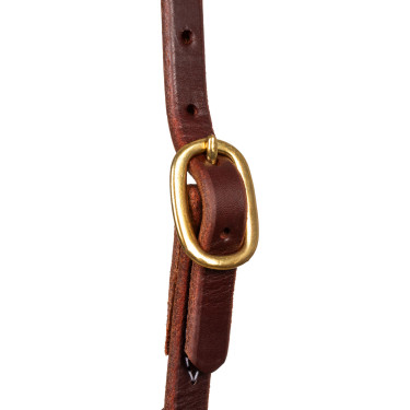 Cabezada con orejera slip y hebilla única de 5/8" Platinum Pro Aceite oscuro Marrón