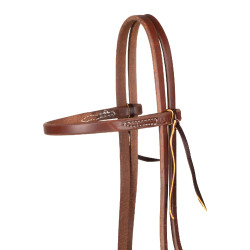 Cabezada con muserola de una sola hebilla de 5/8" Platinum Pro Aceite oscuro Marrón