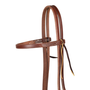 Cabezada con muserola de una sola hebilla de 5/8" Platinum Pro Aceite oscuro Marrón