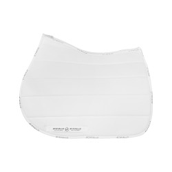 Alfombra de salto Acavallo con cuadros y borreguillo Blanco