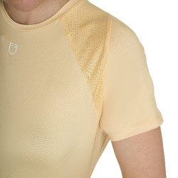 Camiseta técnica de entrenamiento para mujer corte slim Equestro Sol Naranja