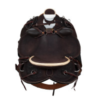 Silla western Wade con armazón de madera y cincha Denver Castaño Marrón