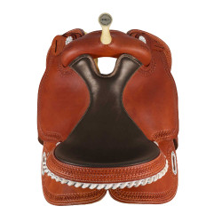 Silla Pool's 5020 con asiento de cuero sin tratar color marrón para barril Coñac Marrón