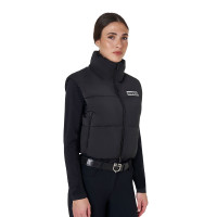 Chaleco corto con cremallera para mujer Equestro Negro