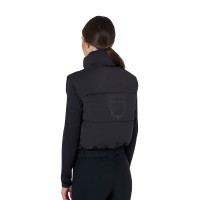 Chaleco corto con cremallera para mujer Equestro Negro