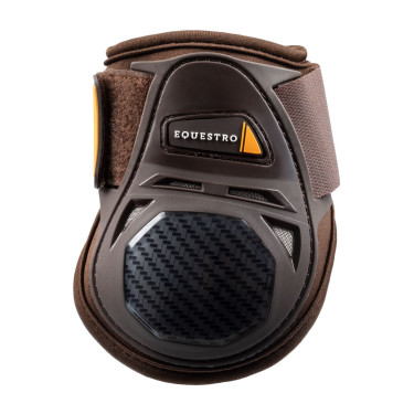 Protectores de menudillo de neopreno con cierre de velcro Equestro Castaño Marr&amp;oacute;n