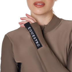 Polo Técnico de Entrenamiento para Mujer de Manga Larga Equestro Nuez Marrón Polo Técnico de Entrenamiento para Mujer de Manga Larga Equestro Nuez Marrón