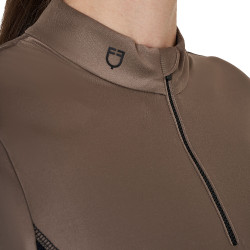 Polo Técnico de Entrenamiento para Mujer de Manga Larga Equestro Nuez Marrón Polo Técnico de Entrenamiento para Mujer de Manga Larga Equestro Nuez Marrón