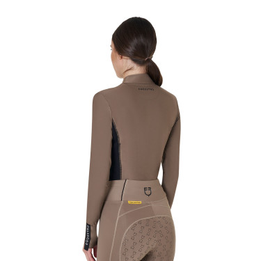 Polo Técnico de Entrenamiento para Mujer de Manga Larga Equestro Nuez Marrón Polo Técnico de Entrenamiento para Mujer de Manga Larga Equestro Nuez Marrón