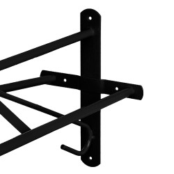 Soporte de Silla Western de Pared Fijo Umbria Equitazione Negro