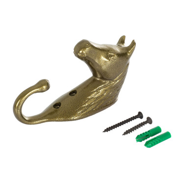 Gancho para Cabezada Cabeza de Caballo en Aluminio de Color Umbria Equitazione Oro