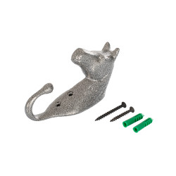 Gancho para Cabezada Cabeza de Caballo en Aluminio de Color Umbria Equitazione Gris