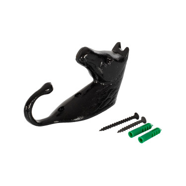 Gancho para Cabezada Cabeza de Caballo en Aluminio de Color Umbria Equitazione Negro