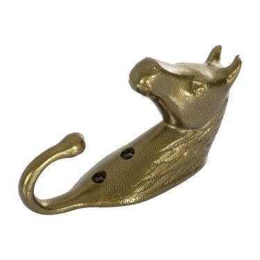 Gancho para Cabezada Cabeza de Caballo en Aluminio de Color Umbria Equitazione Oro