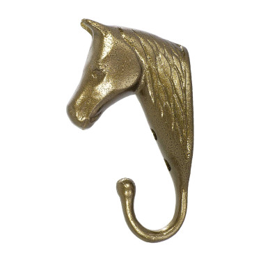 Gancho para Cabezada Cabeza de Caballo en Aluminio de Color Umbria Equitazione Oro