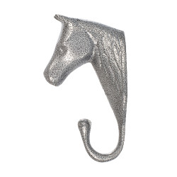Gancho para Cabezada Cabeza de Caballo en Aluminio de Color Umbria Equitazione Gris
