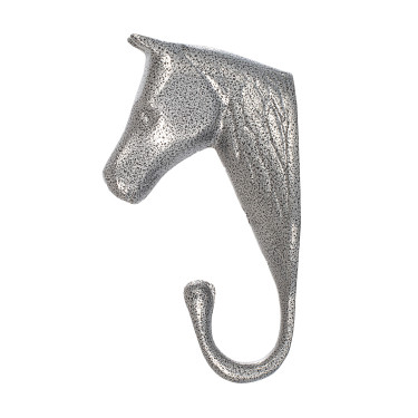 Gancho para Cabezada Cabeza de Caballo en Aluminio de Color Umbria Equitazione Gris