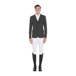 Chaqueta de concurso para Hombre de Tejido Elástico con Bolsillos con Cremallera Equestro Gris