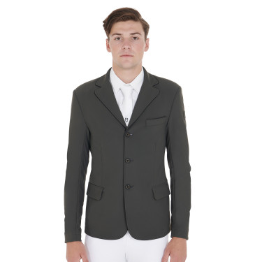 Chaqueta de concurso para Hombre de Tejido Elástico con Bolsillos con Cremallera Equestro Gris