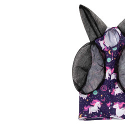 Máscara Antimoscas de Lycra con Cubre-Orejas Pro-Tech Unicornio del espacio Motifs