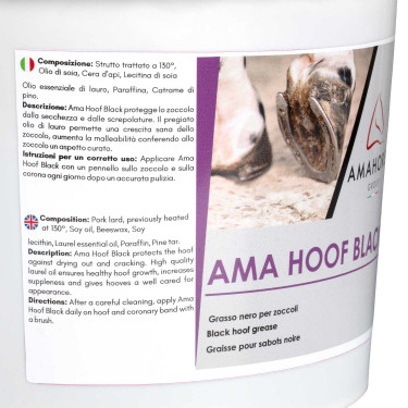 Grasa Amarilla para Cascos Ama Hoof 5L Umbria Equitazione Negro