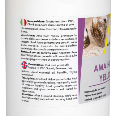 Grasa Amarilla para Cascos Ama Hoof 1L Umbria Equitazione Amarillo