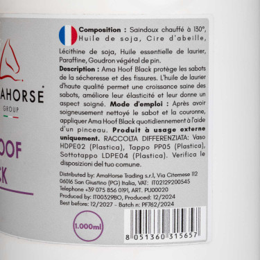 Grasa Amarilla para Cascos Ama Hoof 1L Umbria Equitazione Negro