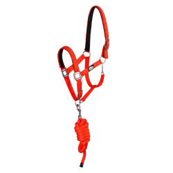 Cabezada Sintética con Cuerda Reflectante Supreme Roja Rojo