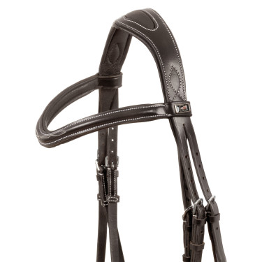 Brida Supreme con Costura de Contraste y Riendas Supreme Castaño Marr&amp;oacute;n
