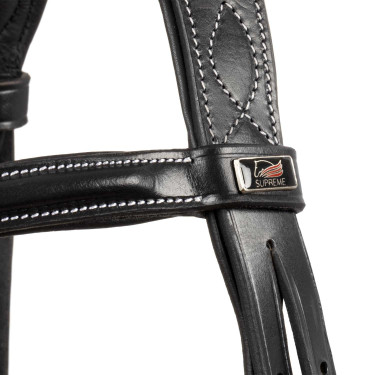 Brida Supreme con Costura de Contraste y Riendas Supreme Negro