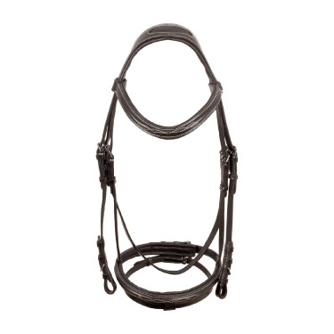 Brida Supreme con Costura de Contraste y Riendas Supreme Castaño Marr&amp;oacute;n