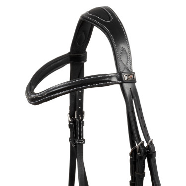 Brida Supreme con Costura de Contraste y Riendas Supreme Negro