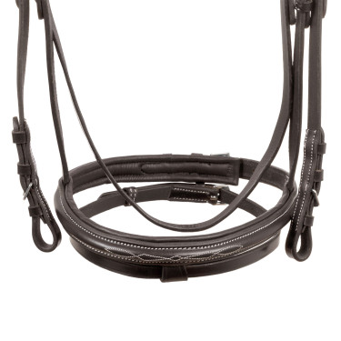 Brida Supreme con Costura de Contraste y Riendas Supreme Castaño Marr&amp;oacute;n