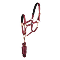 Cabezada de nailon Rose Gold Line con ramal Supreme Marino Azul marino Cabezada de nailon Rose Gold Line con ramal Supreme Marino Azul marino