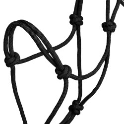 Cabezadas etológicas de cuerda anudada Pool's Negro