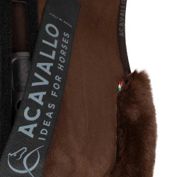 Piuma-FS WFS-FS Stoßdämpfer mit Taschen, Wildleder, Vorder-/Hintererhöhung Acavallo Marrón / marrón