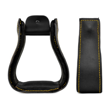 Estribos Western de Cuero Lakota Negro