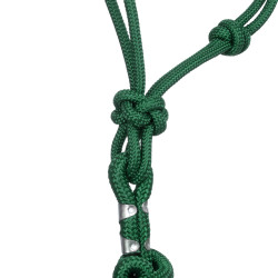 Cabezada de cuerda anudada con ramal Pool's Caza verde