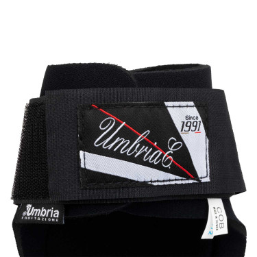 Protectores de menudillo de neopreno con refuerzo de plástico Umbria Equitazione Negro