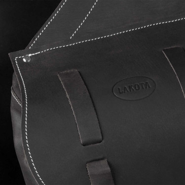 Alforja de Silla de Ternera Cierre 3 Correas Pool's Negro