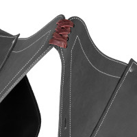 Alforja de Silla de Ternera Cierre 3 Correas Pool's Negro