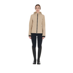 Chaqueta softshell entallada para mujer con bolsillos ocultos Equestro Beige