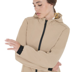 Chaqueta softshell entallada para mujer con bolsillos ocultos Equestro Beige