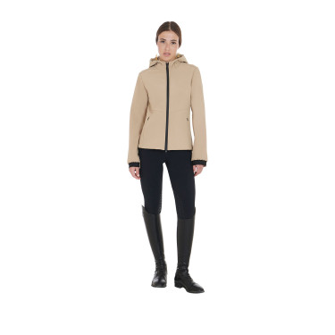 Chaqueta softshell entallada para mujer con bolsillos ocultos Equestro Beige