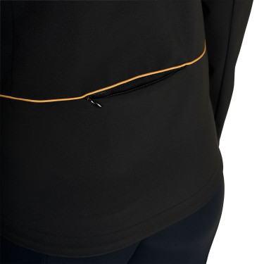 Chaqueta softshell entallada con cremallera cortaviento para mujer Equestro Negro